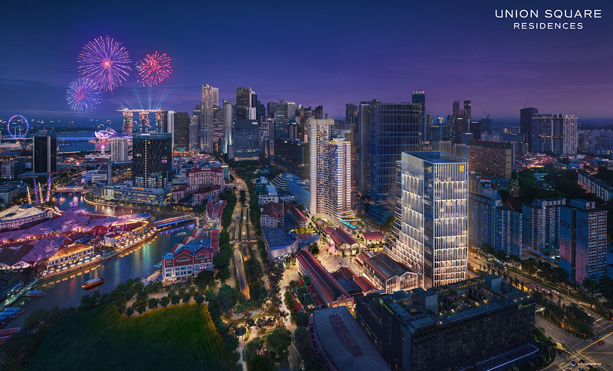 Union Square Residences at Night